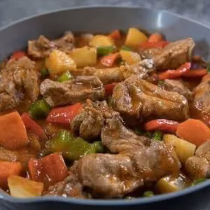 Pork Kaldereta with Rice