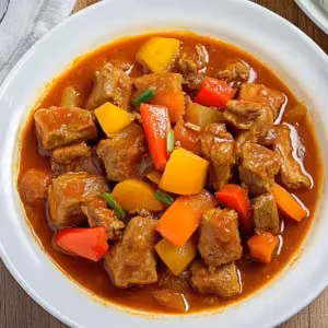 Pork Menudo with Rice
