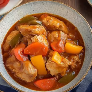 Chicken Kaldereta with Rice