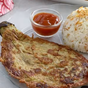Tortang Talong with Rice