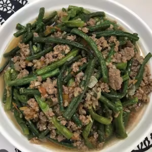 Giniling with Sitaw with Rice