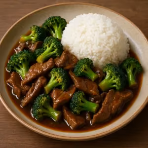 Beef with Brocolli with Rice
