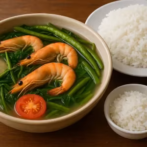 Prawns Sinigang with Rice