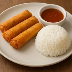 3pcs Pork Shanghai with Rice