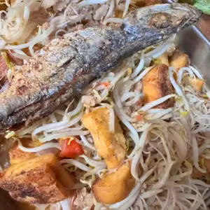 Ginisang Toge with Fish and Rice