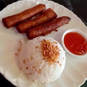 3pcs Beef Shanghai with Rice